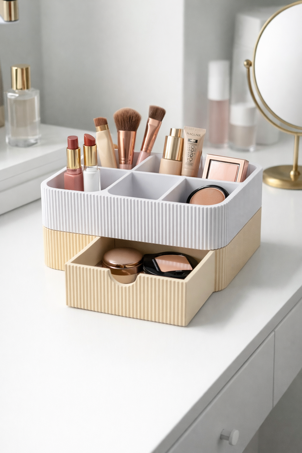 Organisateur de maquillage avec tiroir